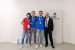 Forscher Matteo De Marchi, Maximilian von Ferrari Kellerhof, Mattias Celandroni, Rektor Alex Weissensteiner. Foto: unibz