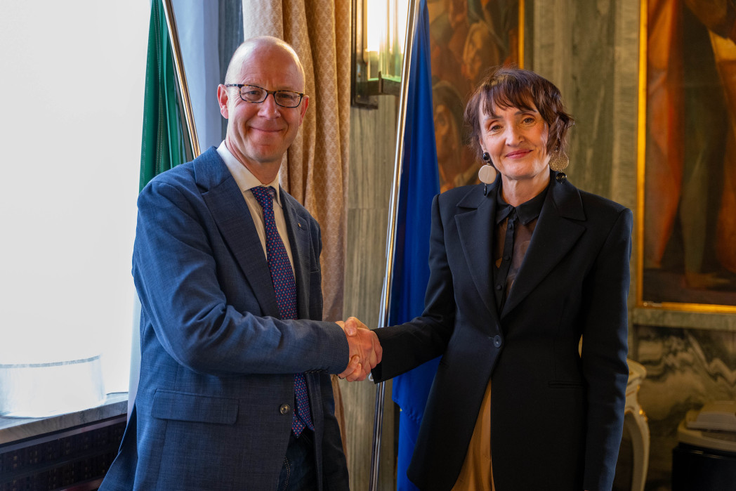 Il Rettore Weissensteiner e il Prefetto Travaglini. Foto: unibz