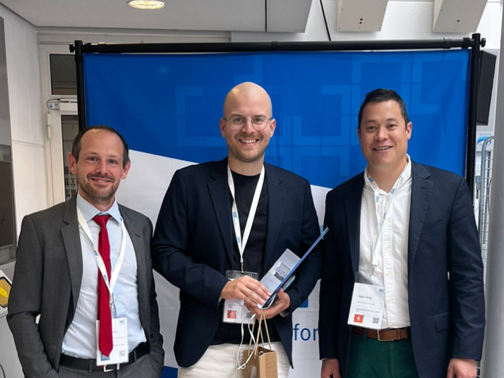 The authors of the awarded paper. From left: Franco Concli, Lorenzo Pagliari, Isaac Hong.
