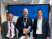 The authors of the awarded paper. From left: Franco Concli, Lorenzo Pagliari, Isaac Hong. 